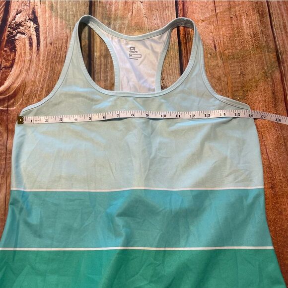 Gap Gapfit Green Blue Yellow Striped Tank Top Size M Preowned - Picture 5 of 7